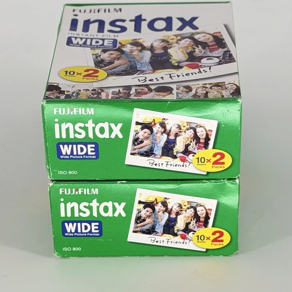Lot of 2 Fujifilm Instax Wide Instant Film 20 Sheets Each Exp 08/2016 Sealed